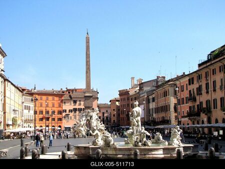 Navona Square - Rome - Piazza Navona-stock-foto