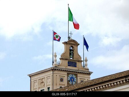 Quirinale Palace Tower - Rome - Head of State Office-stock-foto