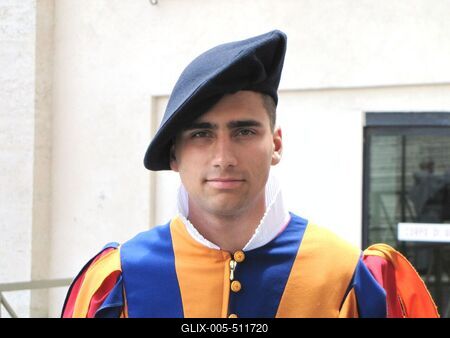 Swiss Guard - Vatican - Rome - Michelangelo-stock-foto