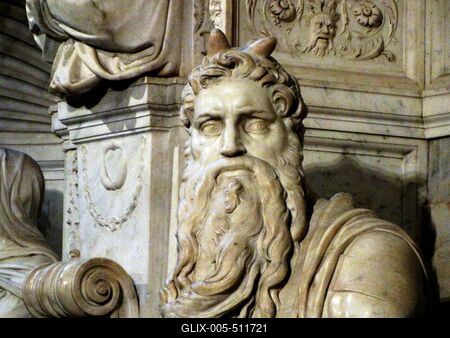 Michelangelo - Moses - Rome-stock-foto