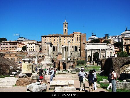 Rome - Forum Romanum - Capitol Hill-stock-foto