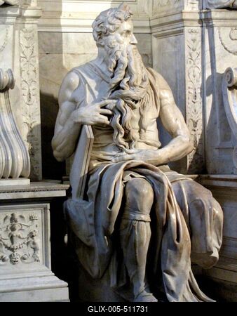 Michelangelo - Moses - Rome-stock-foto
