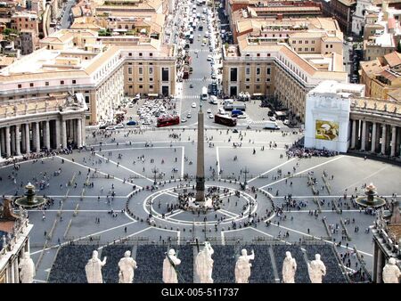 Rome - Vatican - St. Peters Square - Via della Conciliazione-stock-foto