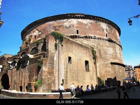 Rome - Pantheon from Back-stock-foto