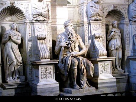 Michelangelo - Moses - Rome-stock-foto