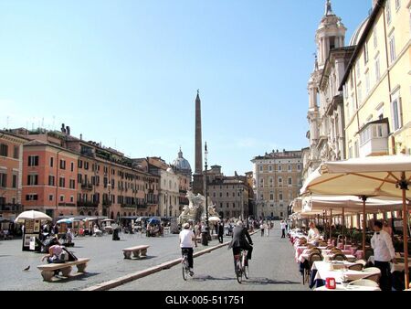 Rome - Navona Square - Piazza Navona-stock-foto