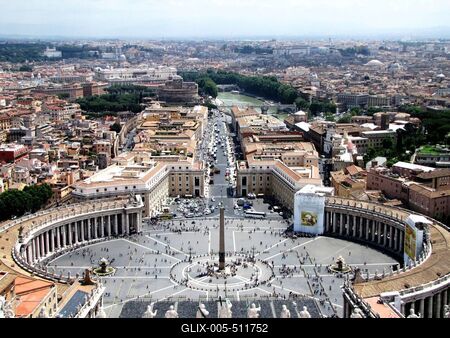 Vatican - City View - Panorama of Rome-stock-foto