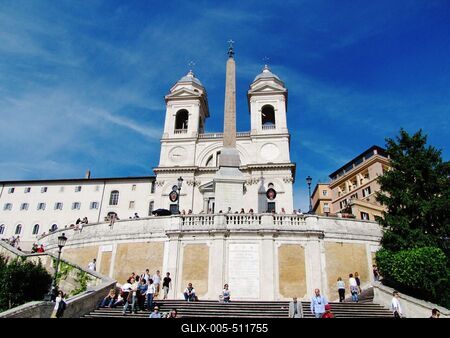 Rome - Trinit? dei Monti - Piazza di Spagna-stock-foto