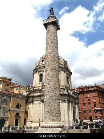 Trajan Column - Rome - Forum Romanum-stock-foto