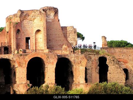 Rome - Palatinus Hill - Empire Palace remains-stock-foto