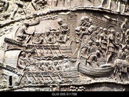 Frieze of Trajan Column - Rome-stock-foto
