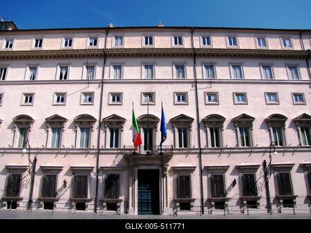 Rome - Italian Prime Minister Office - Chigi Palace-stock-foto