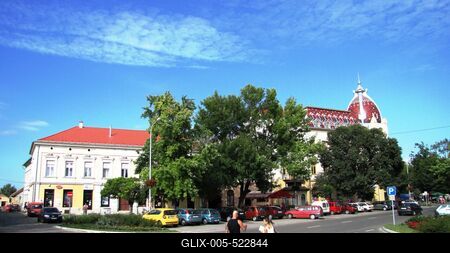 Nagykőrös - City Center - Postal Palace - City view-stock-foto