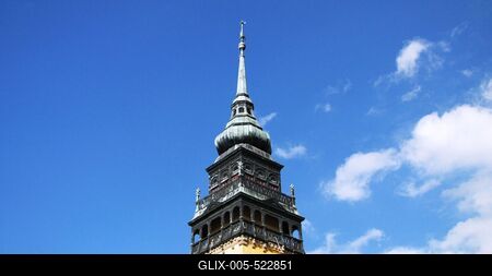 Nagykőrös - Hungary - Tower Reformed Chuech - 14th C.-stock-foto
