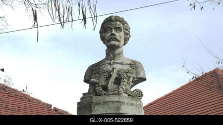 First public statue of Petőfi Sándor - Kiskőrös - Hungary-stock-foto