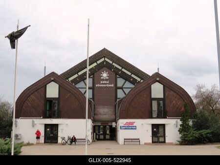 Paks, 19 March2017The sports Hall of the nuclear plant of Paks.A paksi atomer?m? sportcsarnoka.-stock-foto