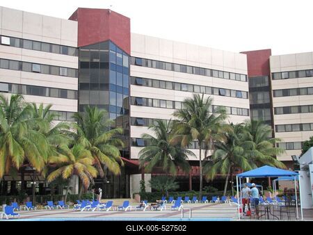 Havana, 26 January 2015Hotel Continental Miramar's park.A Continental Miramar sz?lloda Havanna Miramar ker?let?ben.-stock-foto