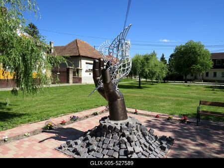 Als?pet?ny, 13 May 2018Memorial of the Hungarian Revolution of 1956.1956-os eml?km?.-stock-foto