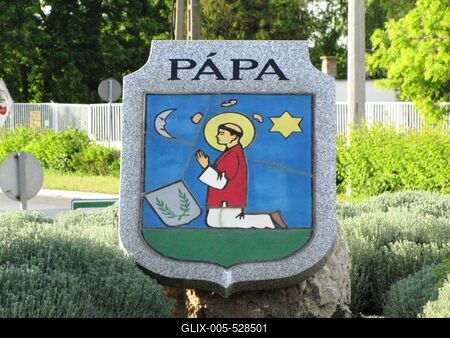 P?pa, 2014. m?jus 2.P?pa v?ros c?mere.-stock-foto