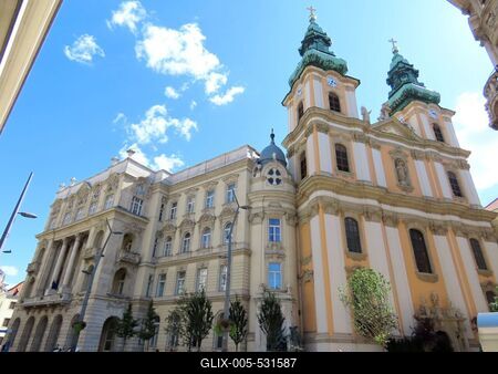 University Eötvös Loránd - Faculty of Law - University Church - Budapest-stock-foto