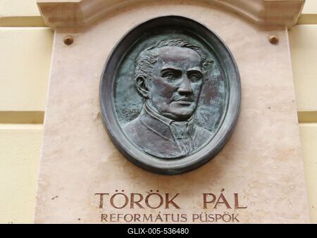 Memorial plaque of the Reformed bishop Pál Török - Budapest-stock-foto