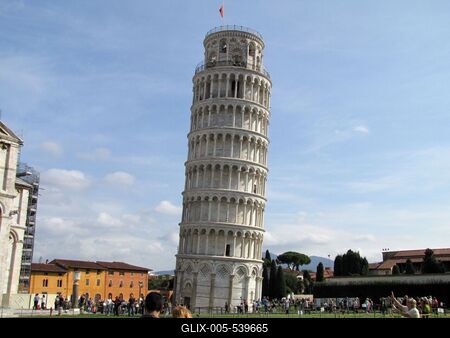 The Leaning Tower of Pisa in the Square of Miracles - Italy-stock-foto