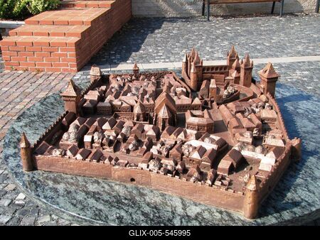 K?szeg (Hungary), 13 September 2016.Maquette of K?szeg in the Middle Age.K?szeg k?z?pkori makettje.-stock-foto