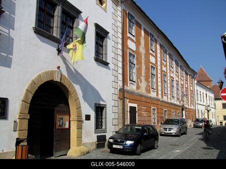 K?szeg (Hungary), 13 September 2016.Chernel street of K?szeg.A Chernel utca..-stock-foto
