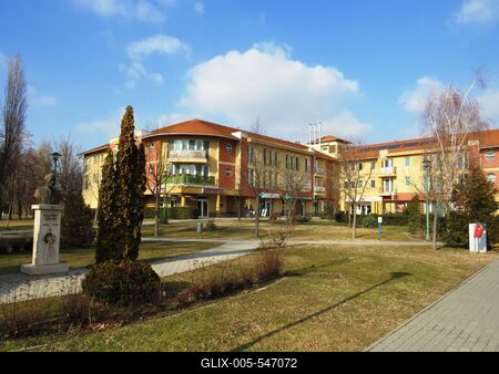 Dunaharaszti, 5 February 2018The Baktay Ervin square.A Baktay Ervin t?r.-stock-foto