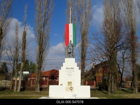 Dunaharaszti, 5 February 2018Memorial of Hungarian Soldiers died in World War I.Az I. vil?gh?bor?ban elesett magyar katon?k eml?k?re ?ll?tott eml?km?.-stock-foto