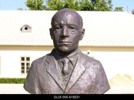 Magyary Zoltán bust - Hungarian School creating Scientist-stock-foto