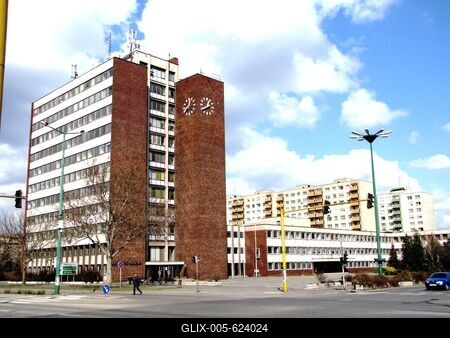 Dunaújváros - Hungary - City Hall - Court - City view-stock-foto