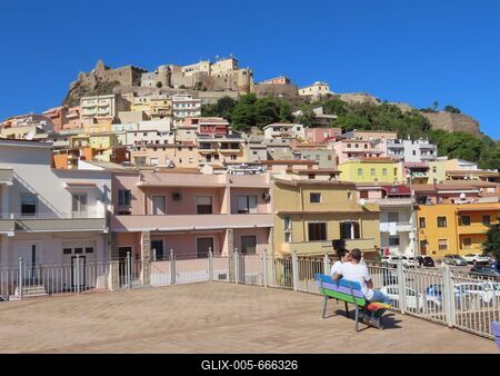 Castelsardo in the northern part of the island of Sardinia - Italy-stock-foto