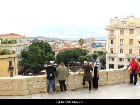 Cagliari - Tourists - Panorama - Sardinia - Italy-stock-foto