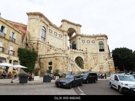 Cagliari - The bastion of Saint Remy - Sardinia - Italy-stock-foto