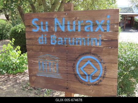 Nuragh people fortress site in Sardinia - Buramini - Italy-stock-foto