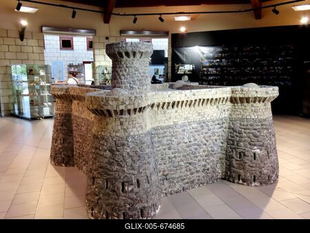 A reconstructed copy of the Nuragh fortress in Barumini - Zapata Museum - Sardinia - Italy-stock-foto