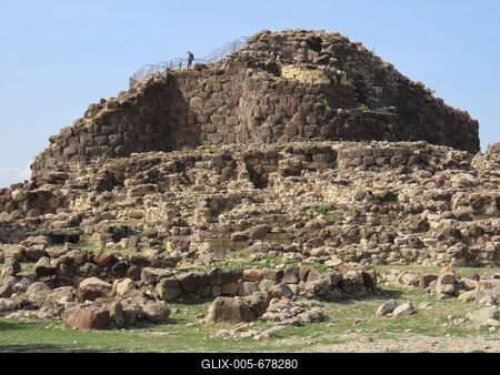 The Nuraghi fortress in Barumini - Sardinia - Italy-stock-foto