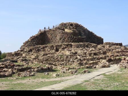 The Nuraghi fortress in Barumini - Sardinia - Italy-stock-foto
