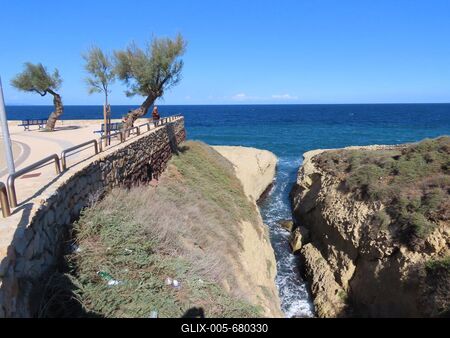 The beach of Porto Torres in the northern part of the island of Sardinia - Italy-stock-foto