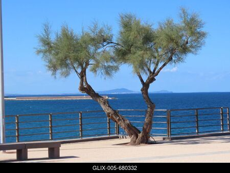 The beach of Porto Torres in the northern part of the island of Sardinia - Italy-stock-foto