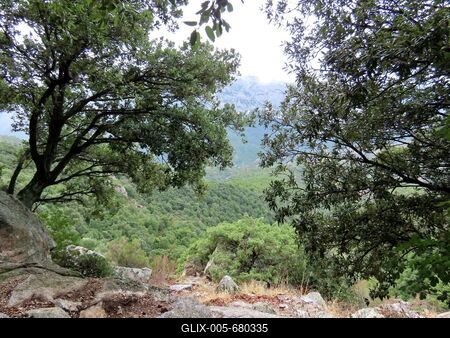 Mountain landscape  in the central part of the island of Sardinia - Italy-stock-foto