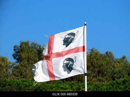 The flag of the autonomous island of Sardinia - Italy-stock-foto