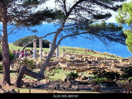 Nora - Sardinia -  Ancient Phoenician szzlement - Italy-stock-foto