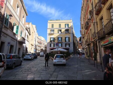 Cagliari - Via Ludovico Baylle - Sardinia - Italy-stock-foto
