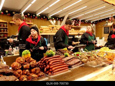 Food delicacies - Winter fair - Budapest - Tradition Christmas market-stock-foto