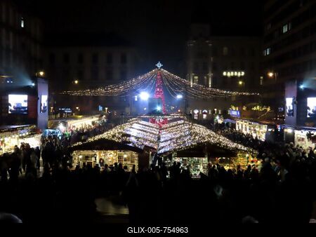 Budapest - Chritmas lights - Winter Fair-stock-foto