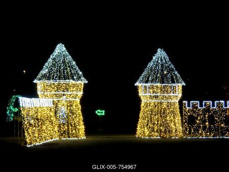 The lights of Lumina Park on Margaret Island - Budapest-stock-foto