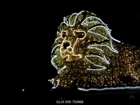 Budapest - The lights of Lumina Park.in Margaret Island-stock-foto