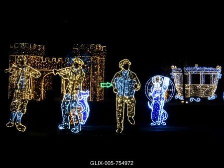 Budapest - The Lumina Park lights on Margaret Island-stock-foto